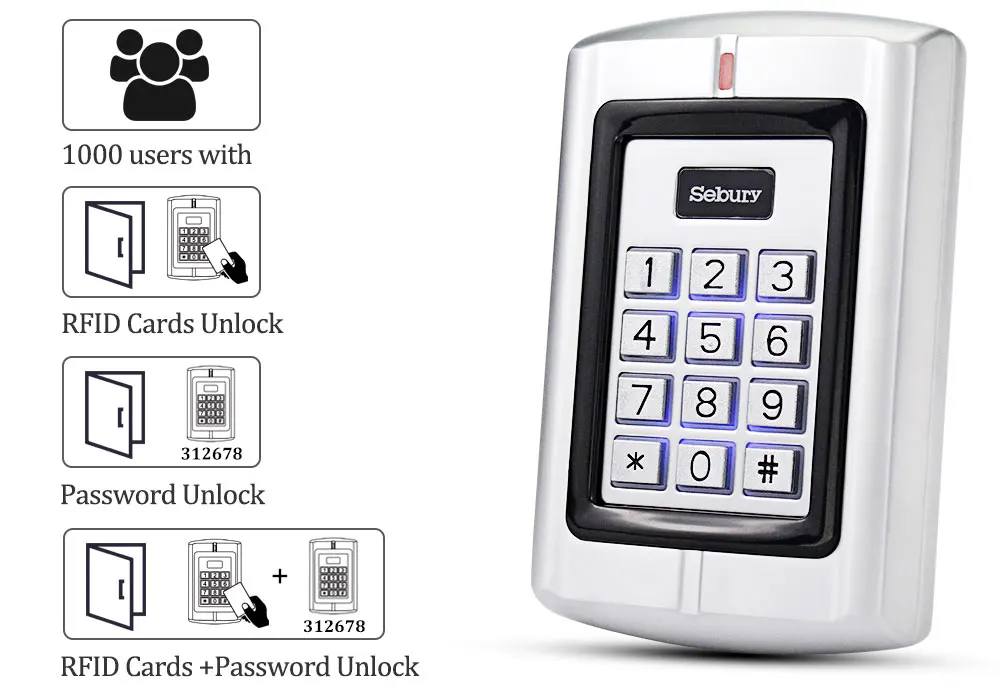 Controle de Acesso 125 KHz RFID Autônomo