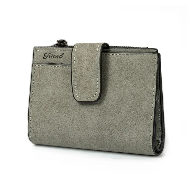 

2019 Wallet Women Leather Zipper Small Wallet Purse Female Fashion Vintage Money Bag Small Zipper Coin Pocket Ladies carteira