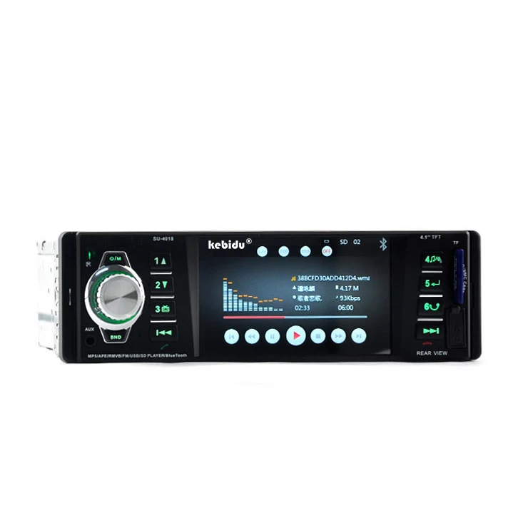 

kebidu 4018 MP3 MP5 Player Bluetooth 3.6 inch TFT Screen Stereo Audio FM Station with Remote Control Rearview Camera For Car