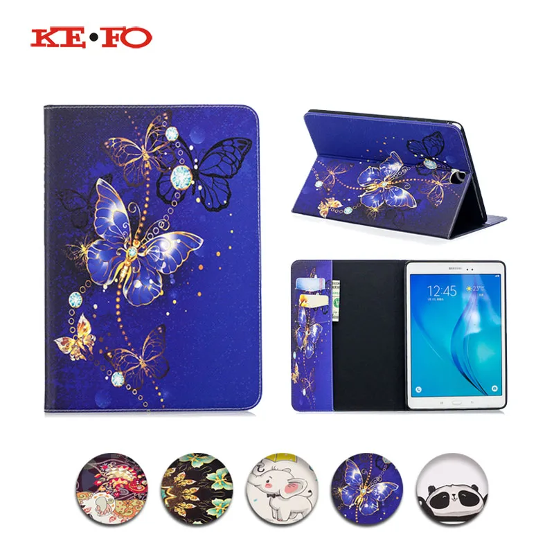 

SM-T555 SM-T550 PU Leather Stand Shell Funda Tablet Cover For samsung galaxy tab a 9.7 t550 t555 SM-T555 Case Fashion Panda