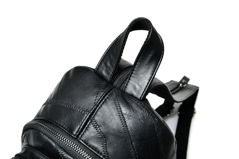 Rdywbu брендовые рюкзаки из натуральной кожи с заклепками, женская сумка из овчины в стиле панк, сумка для путешествий, сумка для девочек из овчины с карманами и швами, школьная сумка H244