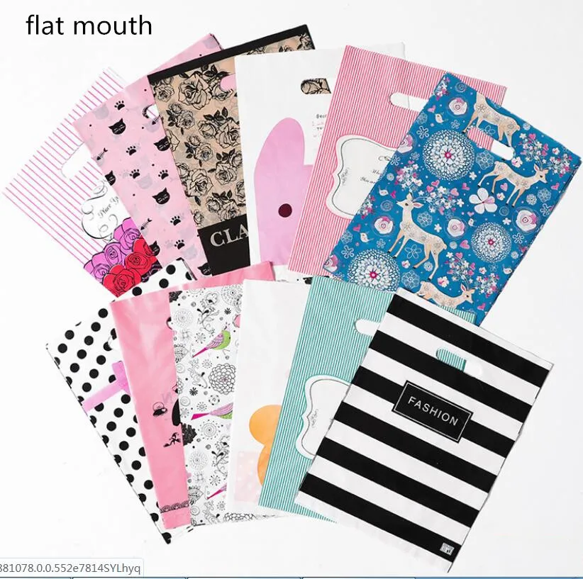 

100pcs Cute Cartoon Large Gift Bags Wedding Party Favor Bags Small Packaging Bags With Handles Jewelry Organizer Bags