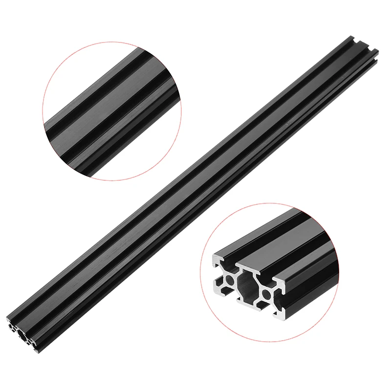 

New Arrival 500mm Length Black Anodized 2040 T-Slot Aluminum Profiles Extrusion Frame For CNC 3D Printer