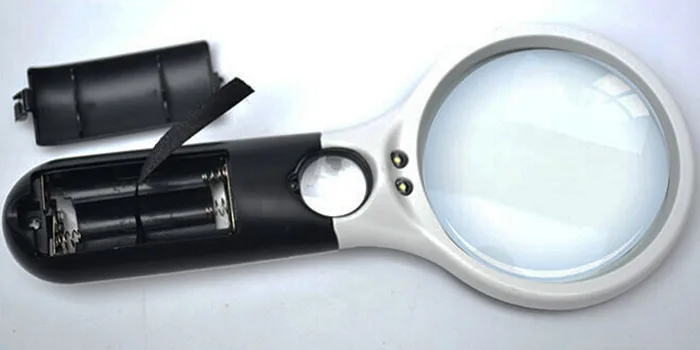 3 светодиодный светильник Лупа 45X стеклянная ручная лупа для чтения увеличительное стекло объектив для полевого исследования Ювелирная Лупа