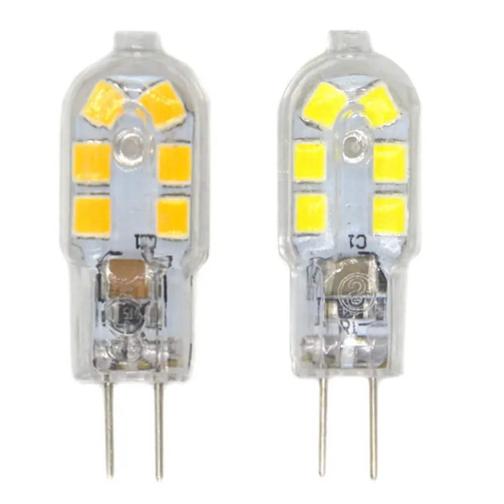 1,5 W G4 светодиодный двухконтактный светильник 12 SMD 2835 250 lm G4 Светодиодный светильник, двухконтактный цоколь, 20 Вт эквивалент галогенной лампы, 12 вольт постоянного тока, 10-Pack