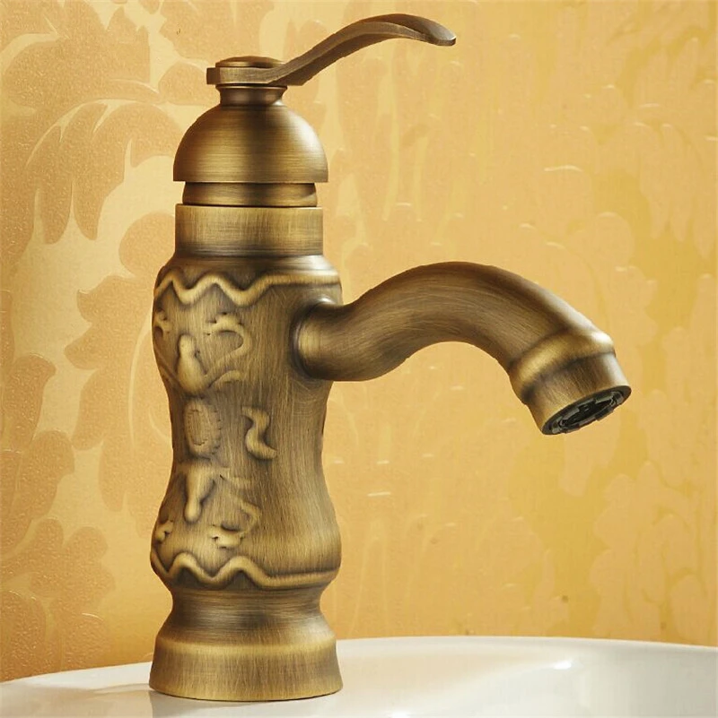 Free shipping 2015 new arrival antique bronze bathroom faucets,european