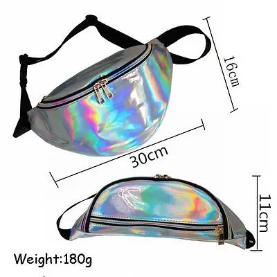 Женский лазерный кошелек полупрозрачный светоотражающий сундук сумка панк Фанни дизайнерская поясная сумка