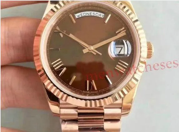 DAYDATE 40 movimiento mecnico automtico dial de champán bisel acanalado oculta plegable corona reloj luminoso Relojes - 3