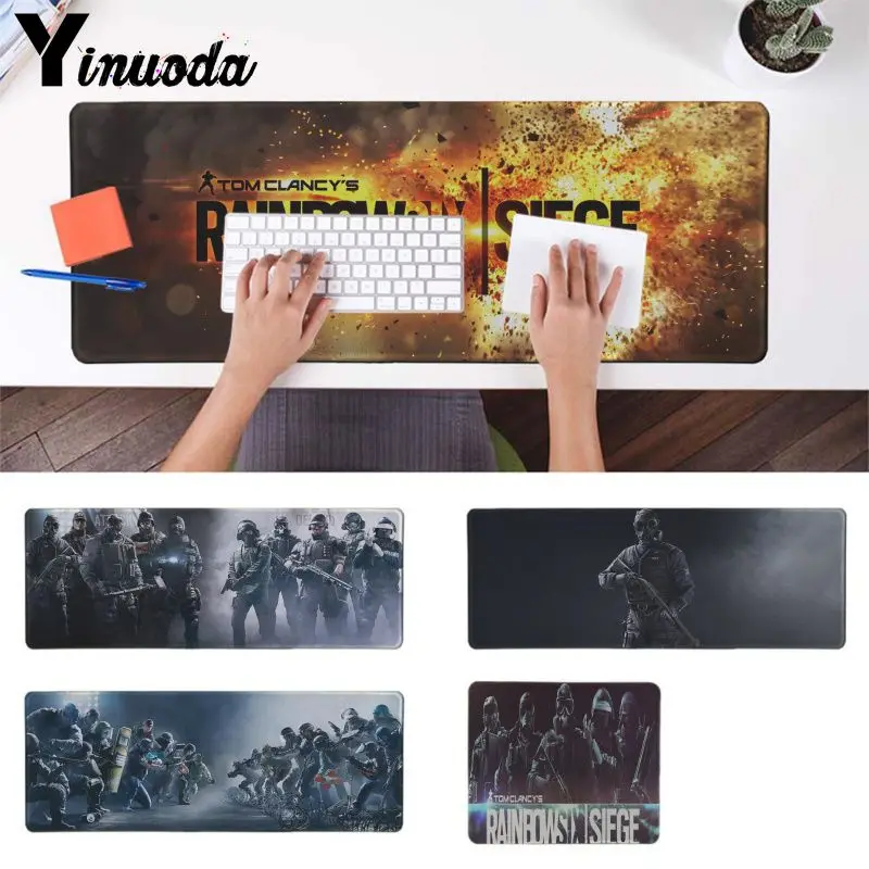 

Yinuoda Top Quality Rainbow Six Beautiful Anime Mouse Mat Speed/Control Version Large Gaming Mouse Pad