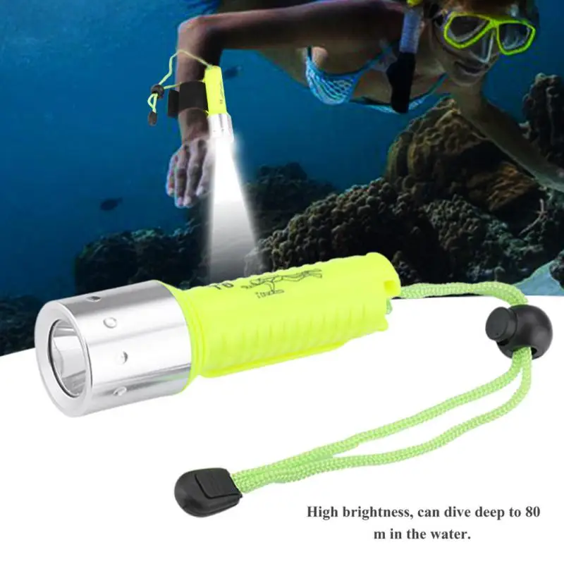 

Portable T6 LED Flashlight Pocket Waterproof Diving Flashlight Torch with wrist strap Outdoor Aluminium Alloy linterna led