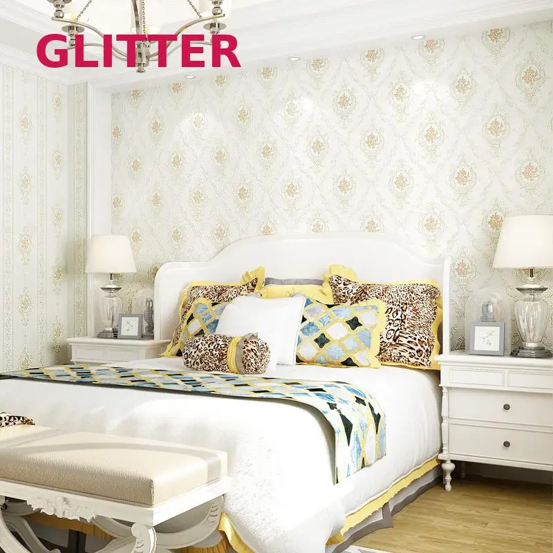 

Italian Style White Wallpaper 3d Embossed Flowers Wallpaper Girls Bedroom Wallpaper Vinyle Autocollant Rouleau Wallpaper Roll