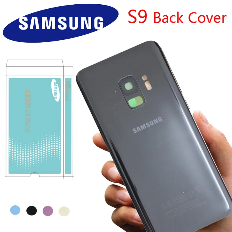 Оригинальное заднее стекло для SAMSUNG Galaxy S9 G960 G960F/S9 + Plus G965 G965F крышка батареи Корпус