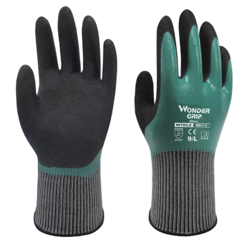 

1Pair Rubber Gloves Wear-resistant Work Gloves Waterproof Oilproof Deodorize Mechanic Fishing Assembly Factory Protective Gloves