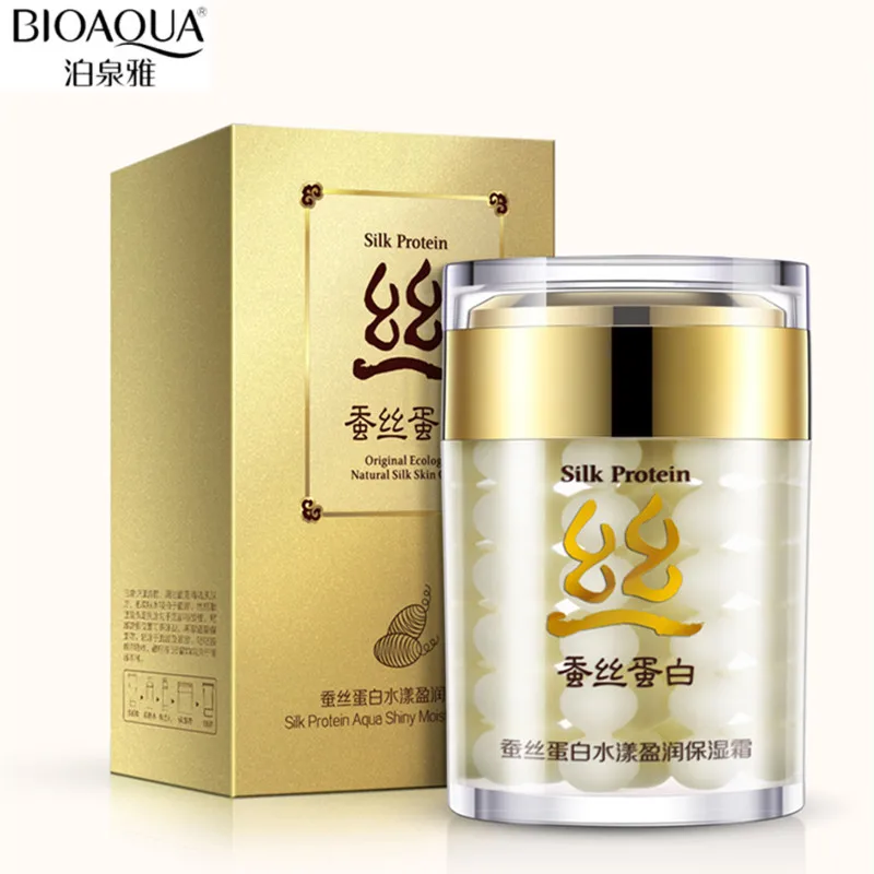BIOAQUA 1PC Silk Protein Emulsion Essence cream Hydrating Moisturizing Whitening Oil Control Nourishing Foundation Face Care 1