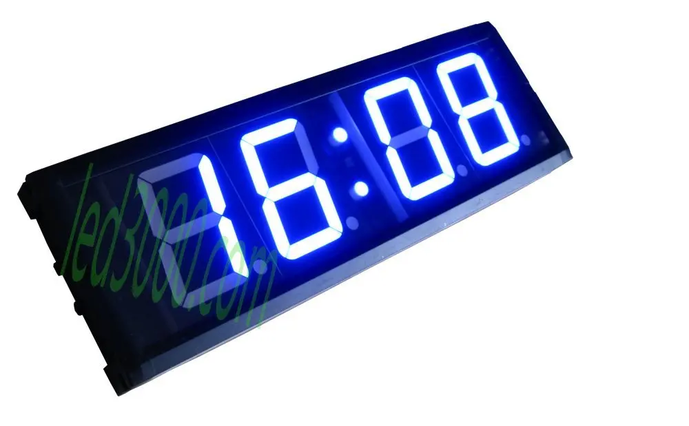 Лидер продаж 12/24 часа в сутки синий цвет высокой яркости пульт дистанционного управления 4 дюйма на 4 цифры по ценам от производителя для настенного монтажа светодиодный часы(HIT4-4B