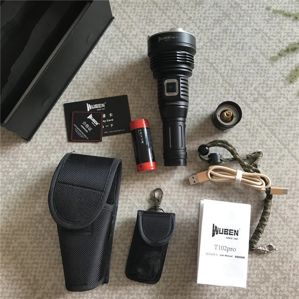 Wuben T102PRO 3500LM Cree XHP 70 LED flashlights Type C Charging ATR Technology Easy Carry High Power Flashlight (4)