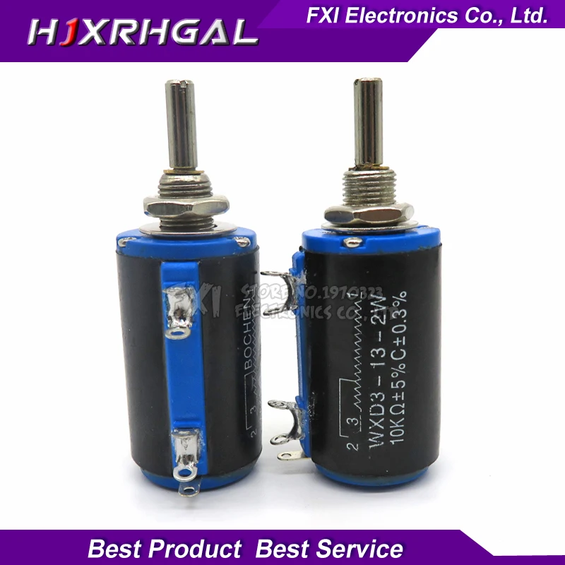 

2PCS WXD3-13-2W 4.7K ohm 4K7 WXD3-13 2W Rotary side Rotary Multiturn Wirewound Potentiometer