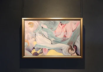 

Hand-painted colorful Oil Painting Abstract Canvas Painting wall art for Dining room home decor Wall art No Frame