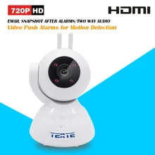 TEATE 720 P HD Сигнализации P2P Беспроводная Ip-камера Двухстороннее Аудио поддержка 433 ГЦ Сигнализации Один Ключ Настройка Wi-Fi и Сигнализации SK-386