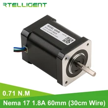 Rtelligent Nema 17 3D Drucker Motor 7,1 kgcm 0,71 N.M (100,5 unzen. in) 4 Blei Stepper Motor für Druck Roboter Arm