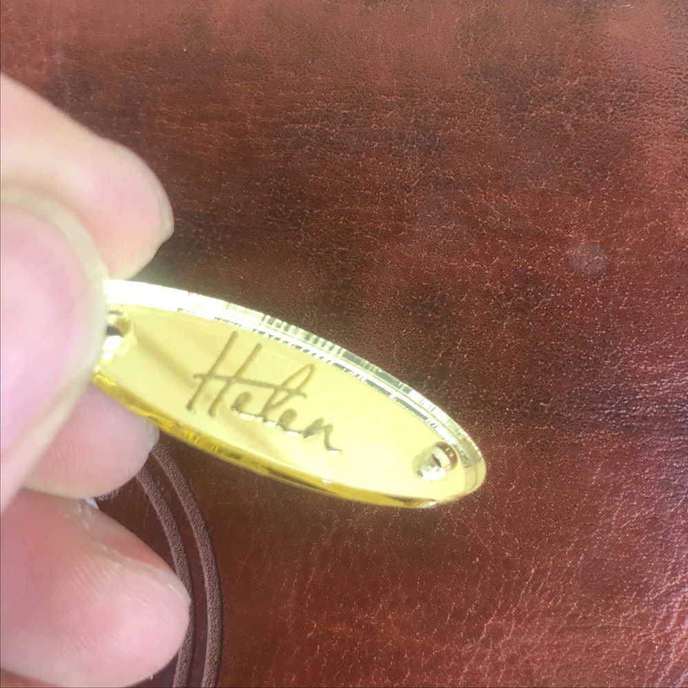 Personalized acrylic tag,clothing tag,sewing on oval labels tags,crochet hatsglovesbag,Custom labels for handmade products (4)