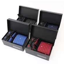 Модный галстук Жених джентльмен галстук набор свадьба день рождения подарки галстук для мужчин великолепный шелковый Высокое качество галстук набор