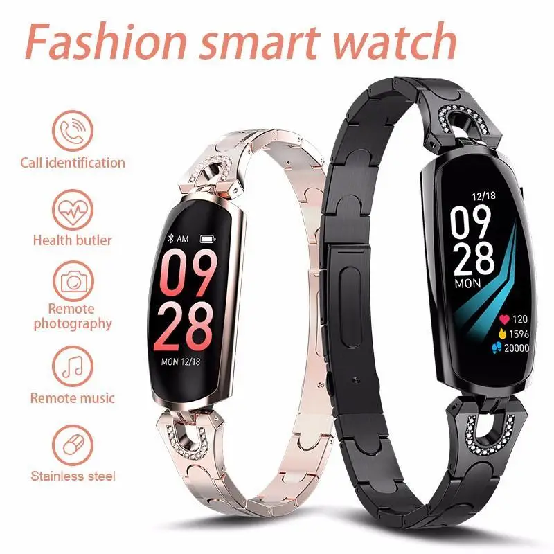 

Women Fashion Smart Bracelet IP67 Waterproof Smartwatch Heart Rate Monitor Fitness Activity Tracking Smart Watch AK16 Best Gift