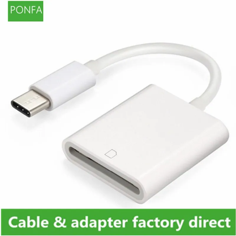 Portable Micro USB & Type C USB C to SD SDXC Card Reader Adapter Cable
