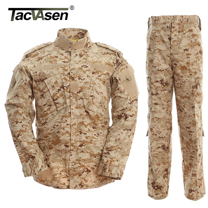 

TACVASEN Desert Camouflage Men Army Military UniformTactical Military Bdu Combat Uniform US Army Men Hunt Clothing TD-WHFE-008