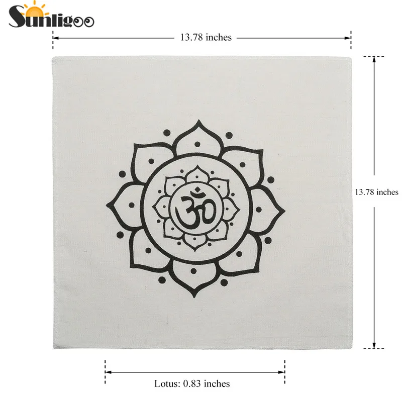 Sunligoo цветок жизни/хлопковая ткань лотос с символ ом Сакральная Геометрия Кристалл сетки алтарь ткань, исцеление духовного рейки мета