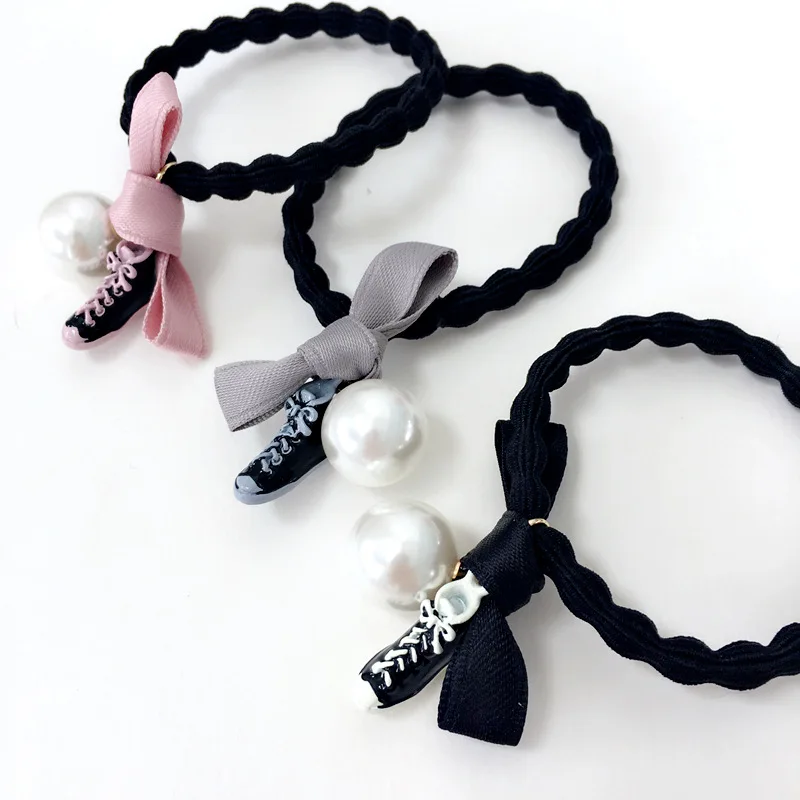 new korean girl ponytail holder ribbon tie hair rope