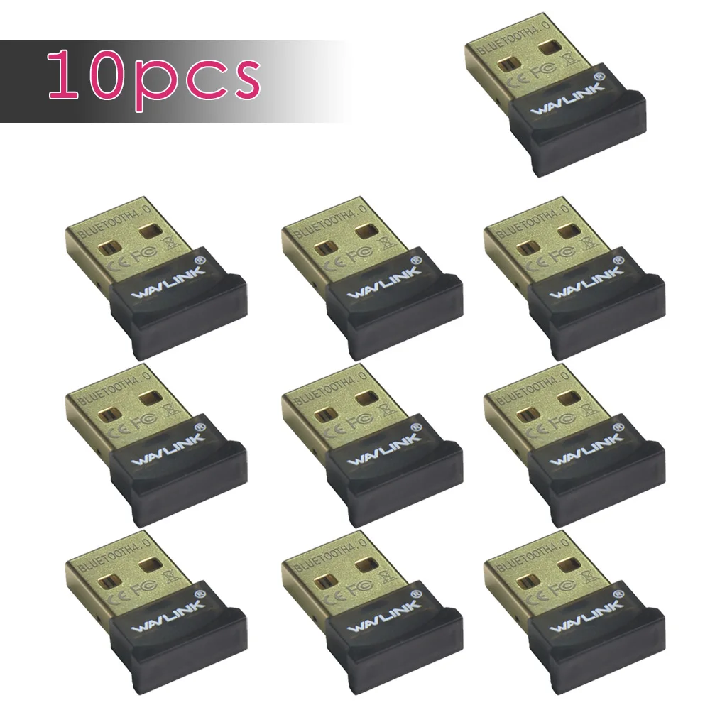 

10pcs/set Mini Wireless USB Bluetooth 4.0 CSR4.0 Adapter Dongle Nano Wavlink Portable for PC Laptop Tablet Win 10 XP Vista 7 8