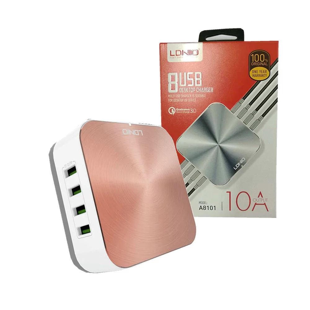 Многофункциональное 8 портовое настольное зарядное устройство USB адаптер QC3.0 QC2.0