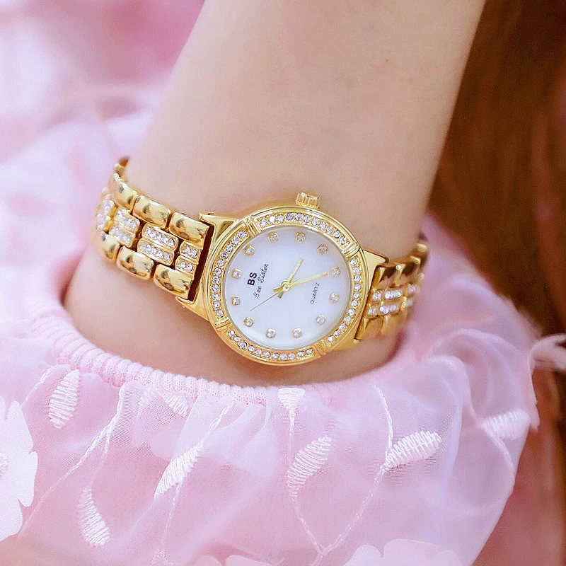 Водонепроницаемые золотые часы для женщин, кварцевые часы для девушек, Лидирующий бренд, роскошные женские часы-браслет, часы для девушек, Relogio Feminino