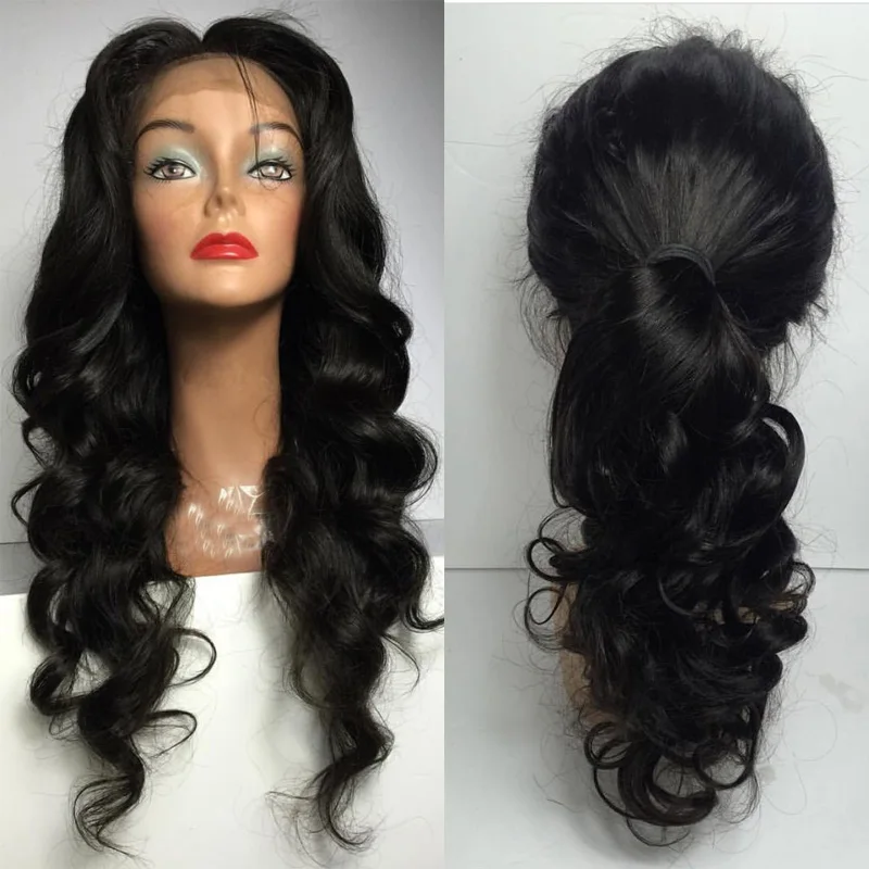 LUFFYHAIR волнистые волосы на кружеве парик бразильские Remy человеческие волосы 13x6 глубокий раскол 150% плотность предварительно выщипанные Волосы Детские волосы для женщин