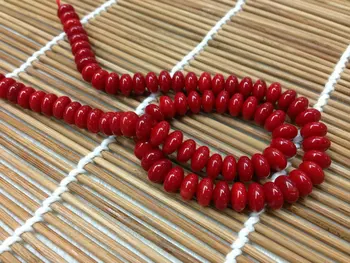 

5x8mm Red Coral Barrel Beads 10 strands per lot Free Shipping