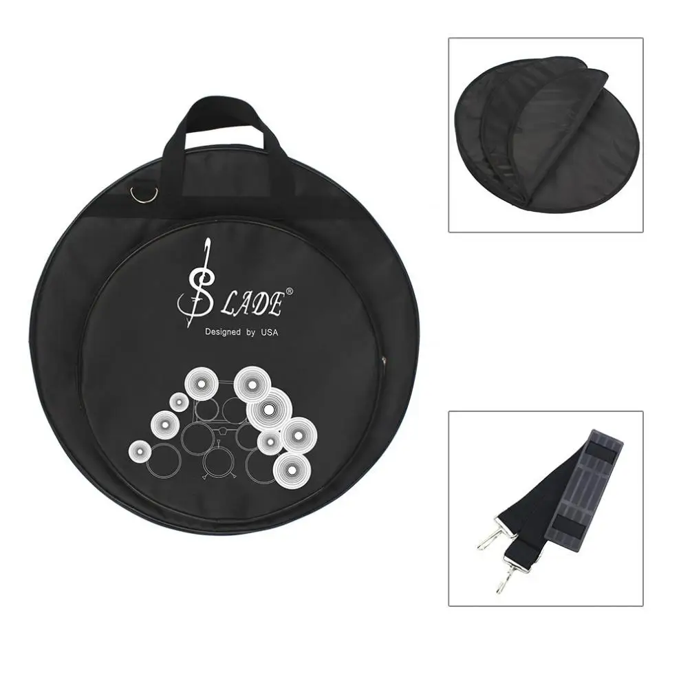 Cymbal Bag Backpack for 8-20 inch Cymbal and Drum Sticks Three Pockets with Removable Divider Shoulder Strap