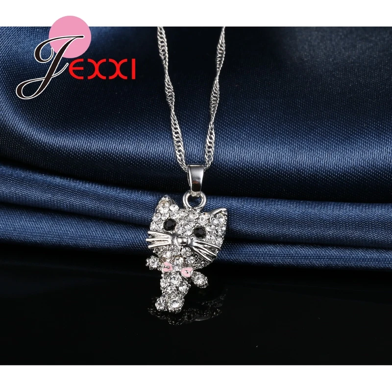 Женский ювелирный комплект из колье и серёг серебра 925 пробы|jewelry sets|gifts for womengift gifts