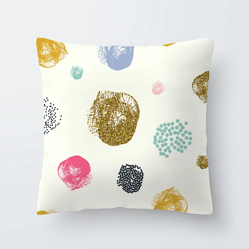 Case Cover Square 45cm*45cm Polyester New Pillow Cases Leaf pattern Printed Pillow Pillowcase Home Decorative zara*women 1pcs