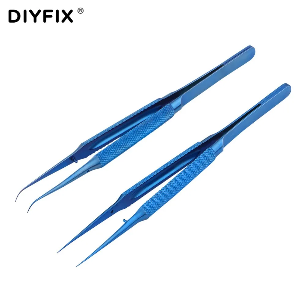 Koop DIYFIX Precisie Titanium Legering Pincet Fly Line Vingerafdruk Tang Clips voor Elektronische Componenten Koperdraad Picking Gereedschap