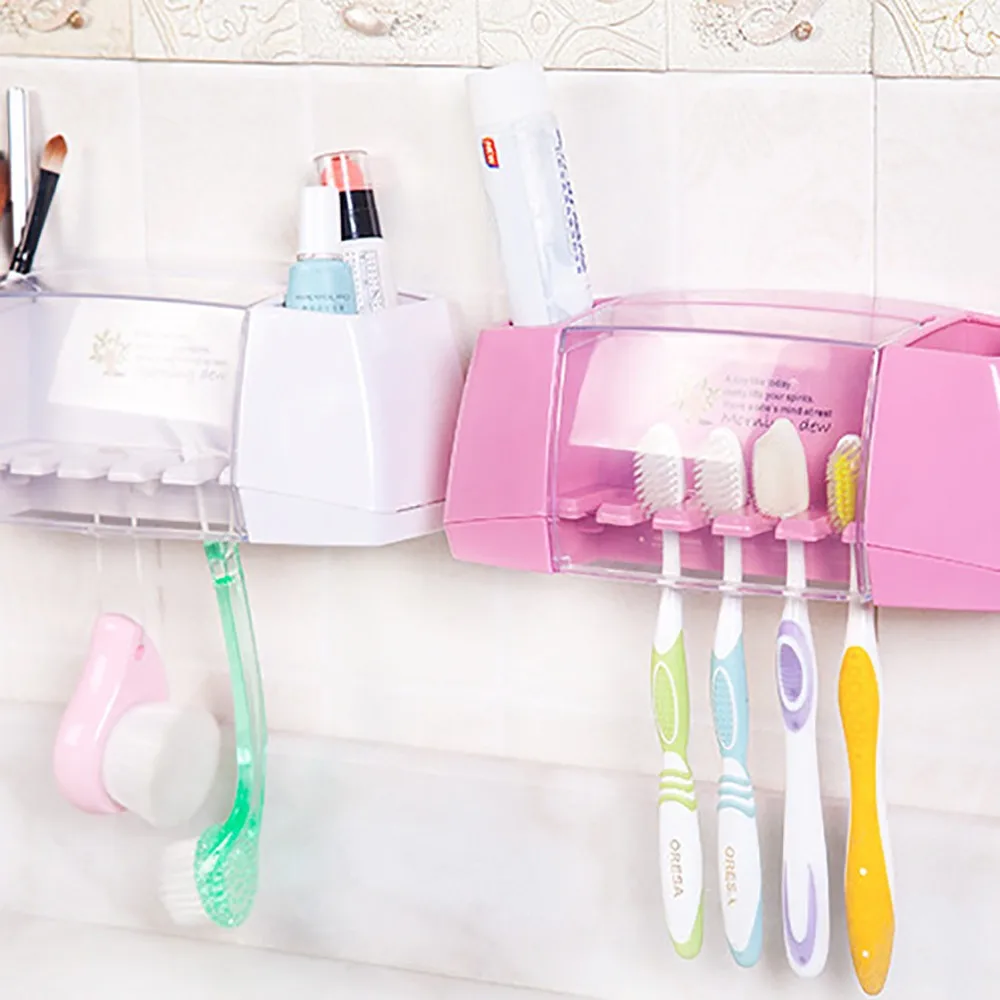 New Hanging Bathroom Kitchen Utensil Box Toothbrush Storage Rack FOR