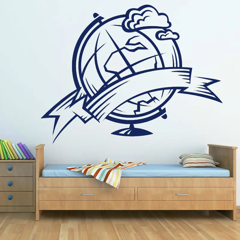 World Globe Wall Stickers Home Decor Living Room Classroom Bedroom For