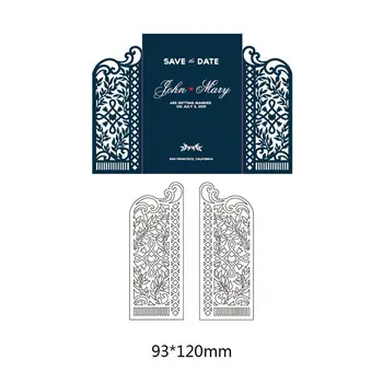 

Double Symmetry Door Metal Cutting Dies for Photo Album DIY Crafts Scrapbook Creative Paper Craft Embossing Stencil Dies 93*120
