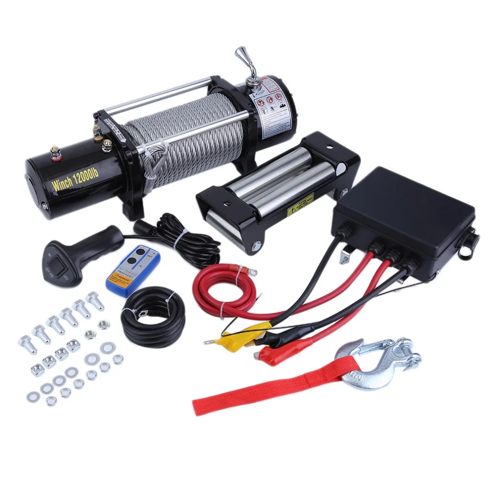 

Professional Electric Winch Load Capacity Up To 12000 LB With Remote Control Cars Off-Road Engines Lift Winch fortrailers