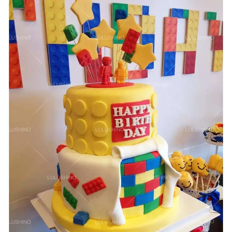 Lego Briques Garcon D Anniversaire Partie De Gateau De Silicone Moule Fondant Moule De Decoration De Gateau Outils Chocolat Gomme Pate Moule D Argile Moule 47 Aliexpress
