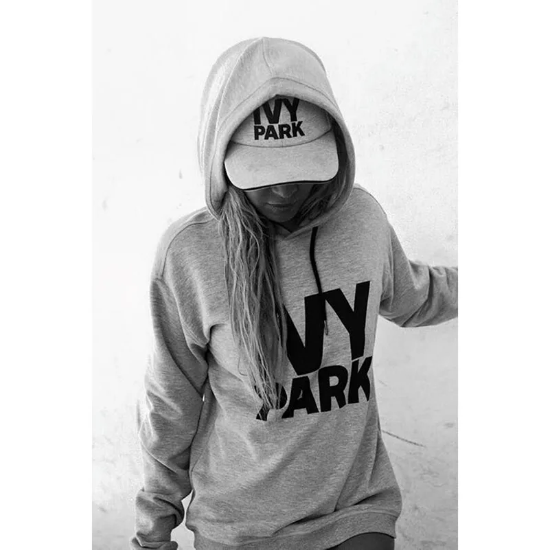 اللبلاب بارك إلكتروني طباعة المرأة هوديس بلوزات طويلة الأكمام الكورية مقنعين 2019 زائد حجم الخريف فضفاضة البلوفرات الإناث الأزياء