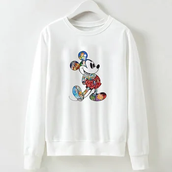 

2019 New Harajuku Cartoon Comic Printed Joker Trend Pullover Sweatshirt Mouse Kawaii Women Casual Long Sleeve Hoodies Tops
