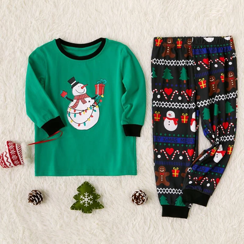 Рождественские пижамы для всей семьи, комплект рождественской одежды костюм для родителей и детей Домашняя одежда для сна новые одинаковые комплекты для семьи, для папы и мамы