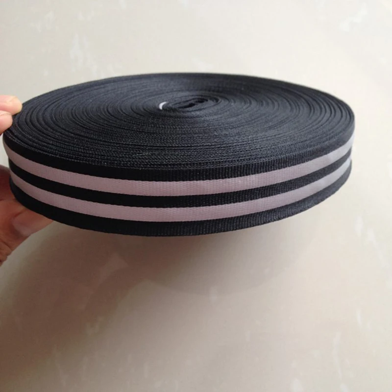 2cm Width Black Reflective Fabric Warning Tape Edging Braid Trim Webbing Sew On for Clothes Pants Bag | Дом и сад