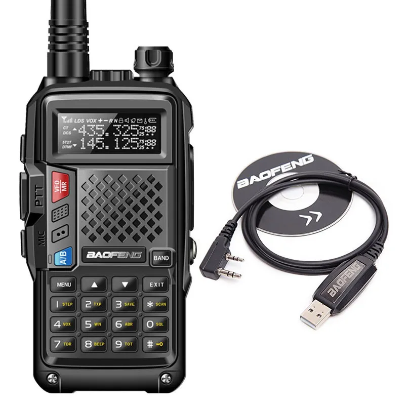 BAOFENG BF-UVB3 плюс 8 Вт иди и болтай Walkie Talkie UHF/VHF Dual band 10 км дальность мощный “иди